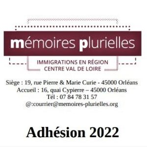 Adhésion 2022 association Mémoires Plurielles