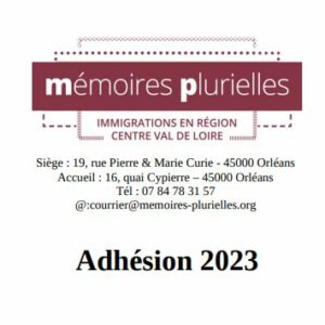 Adhésion 2023 association Mémoires Plurielles